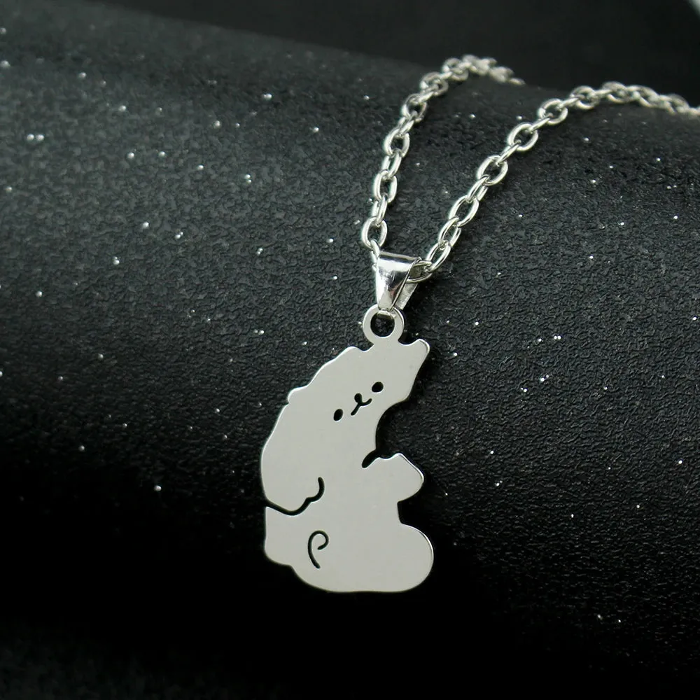 Adorable Ghost Couple Pendant Necklaces