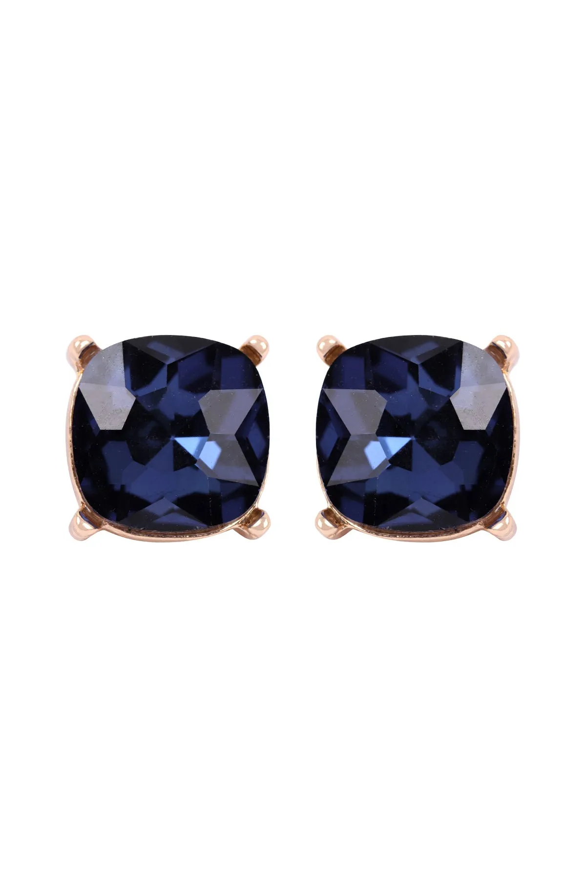 AE0088 - GLASS CUSHION POST EARRINGS