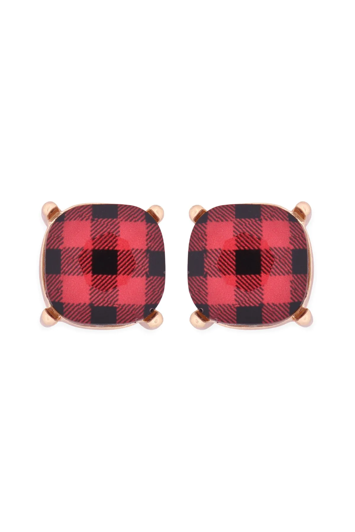 AE0088 - GLASS CUSHION POST EARRINGS