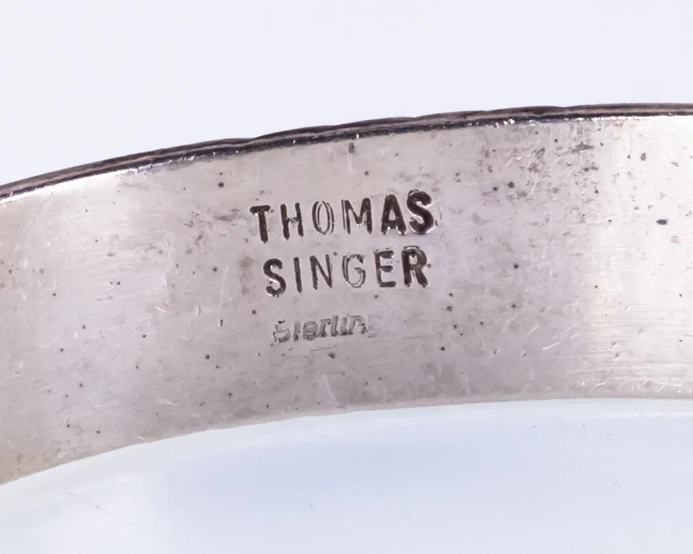 Amazing Navajo Thomas Singer Sterling Silver Cuff Bracelet