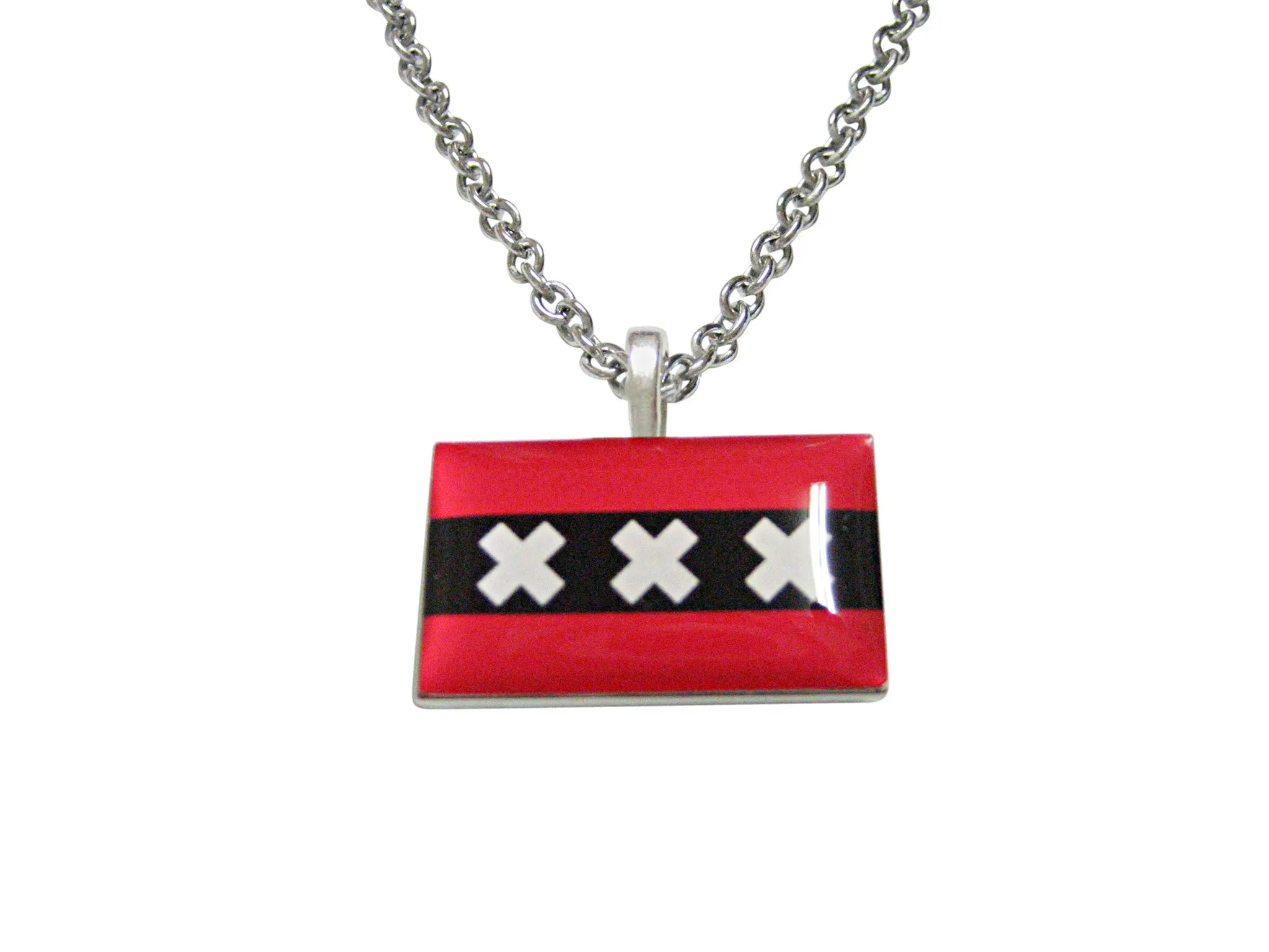 Amsterdam Flag Pendant Necklace