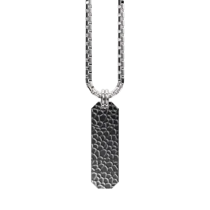 Angled Set Your Bar Sterling Silver Double Horizontal Hammered/Polished Design