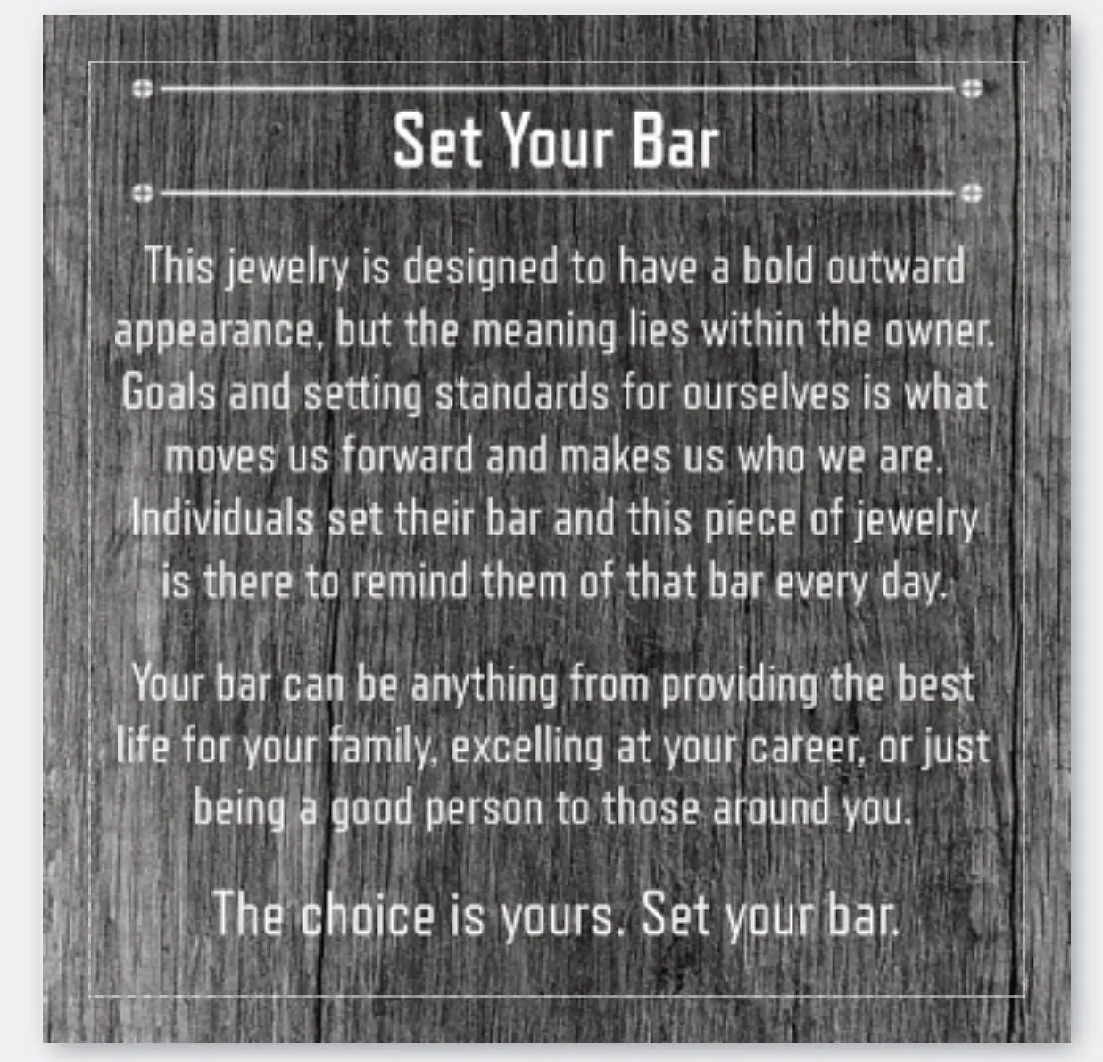 Angled Set Your Bar Sterling Silver Double Horizontal Polished/Blackened Design