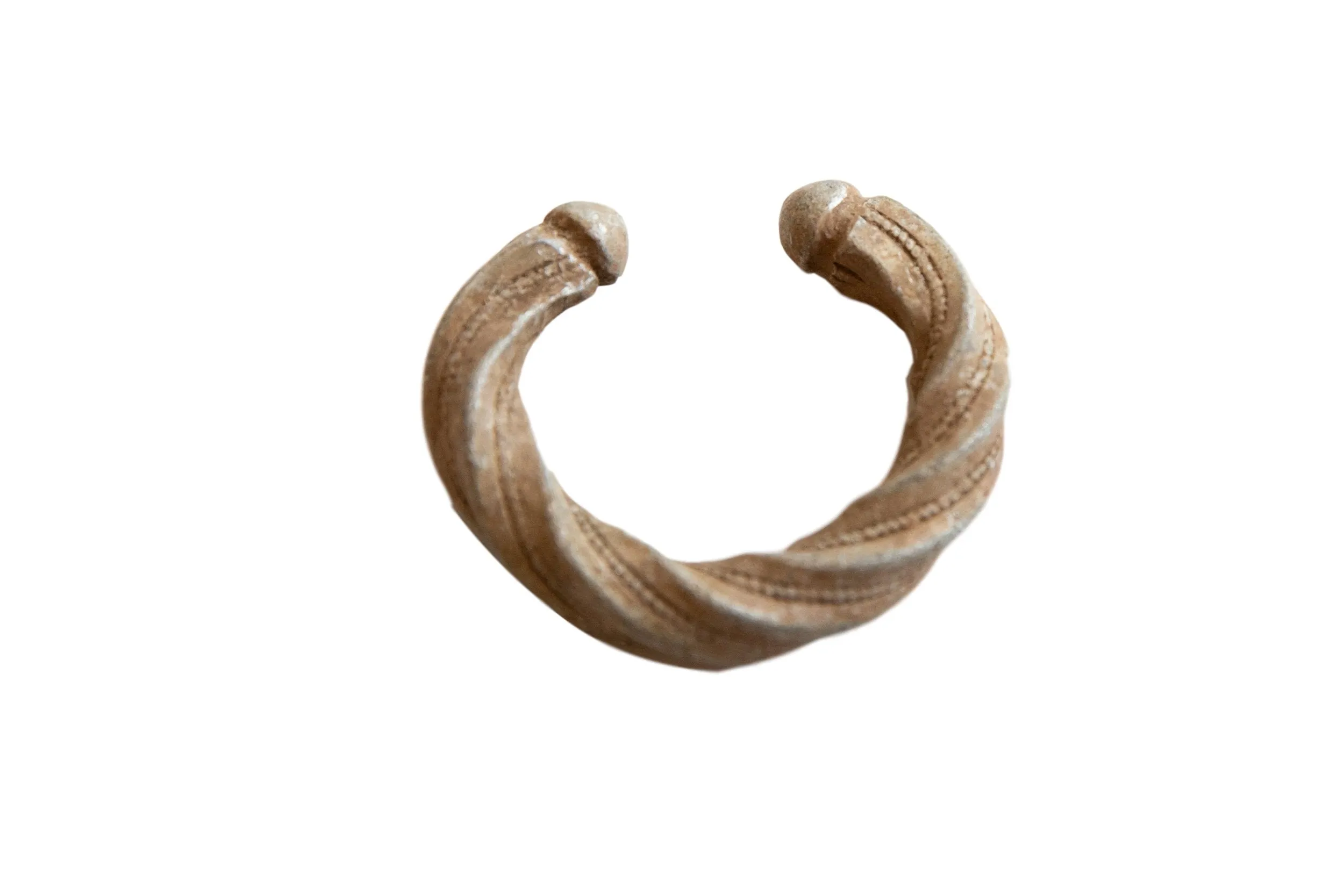Antique African Aluminum Twisted Design Cuff Bracelet