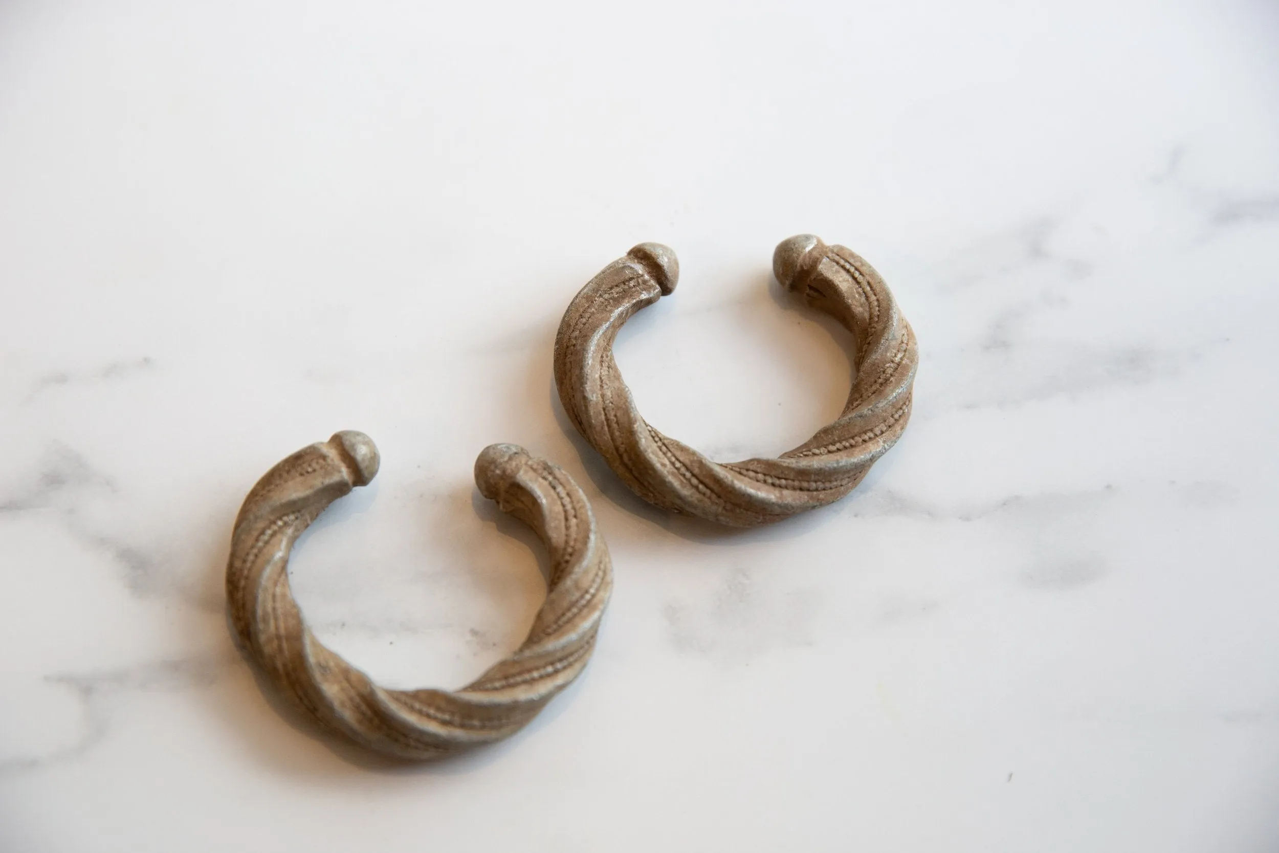 Antique African Aluminum Twisted Design Cuff Bracelet