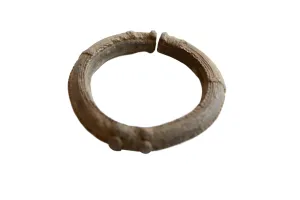 Antique African Bronze Cuff Bracelet with Geometric Detailing
