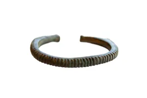 Antique African Bronze Striped Cuff Bracelet