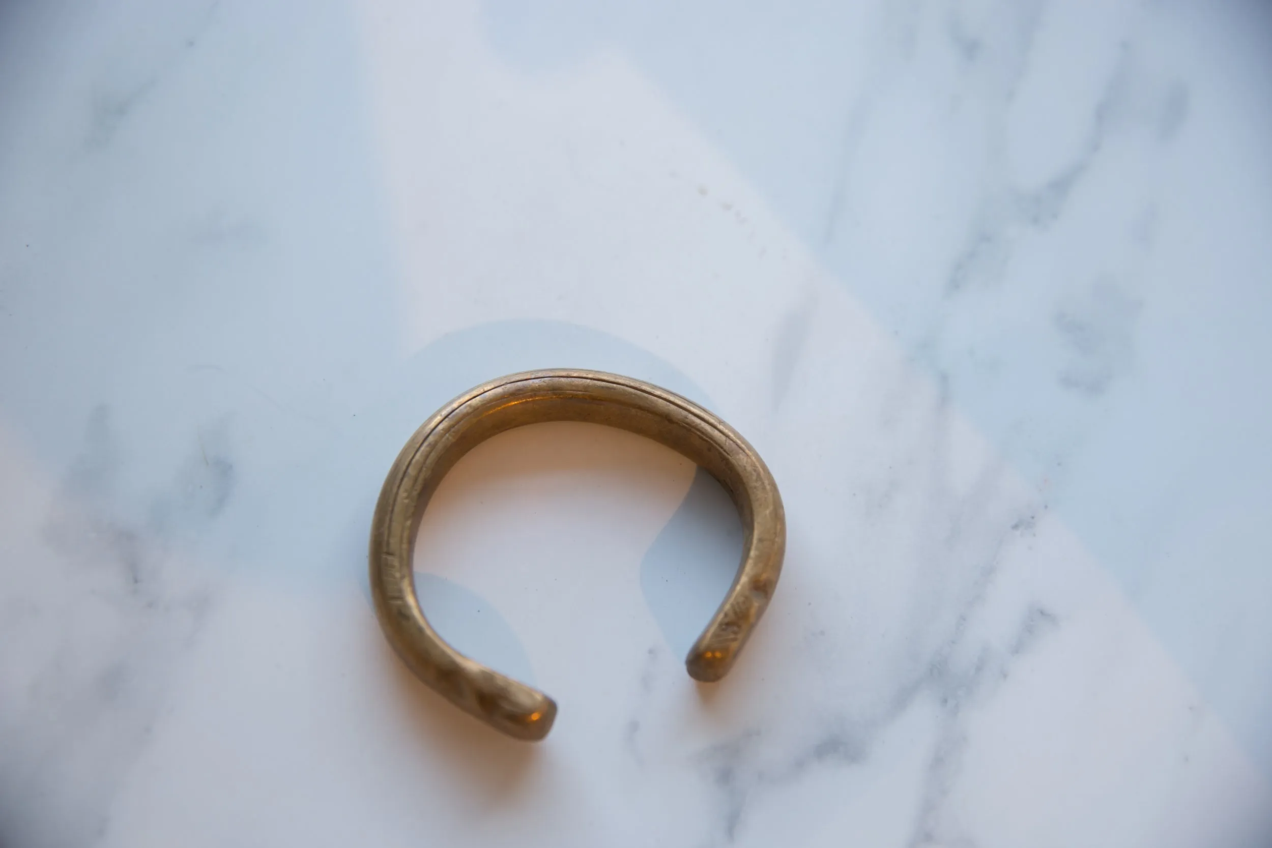 Antique African Copper Alloy Snake Cuff Bracelet