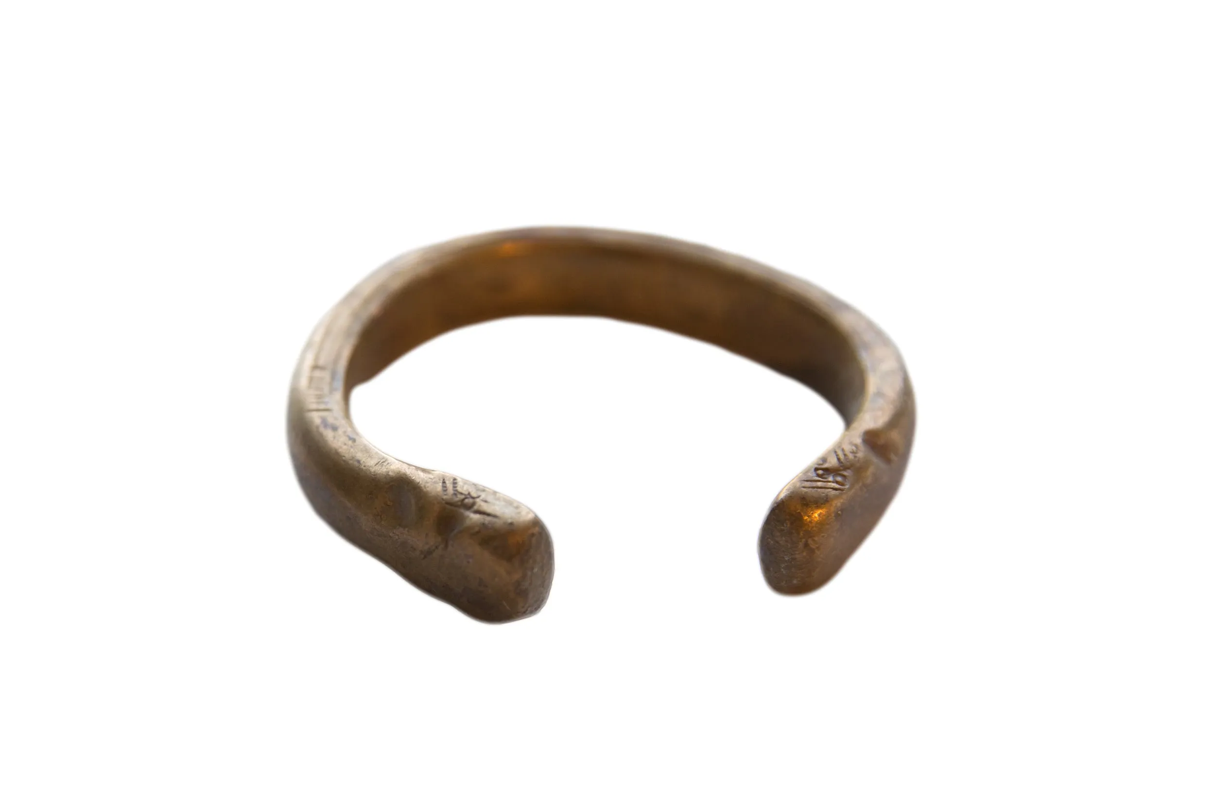 Antique African Copper Alloy Snake Cuff Bracelet