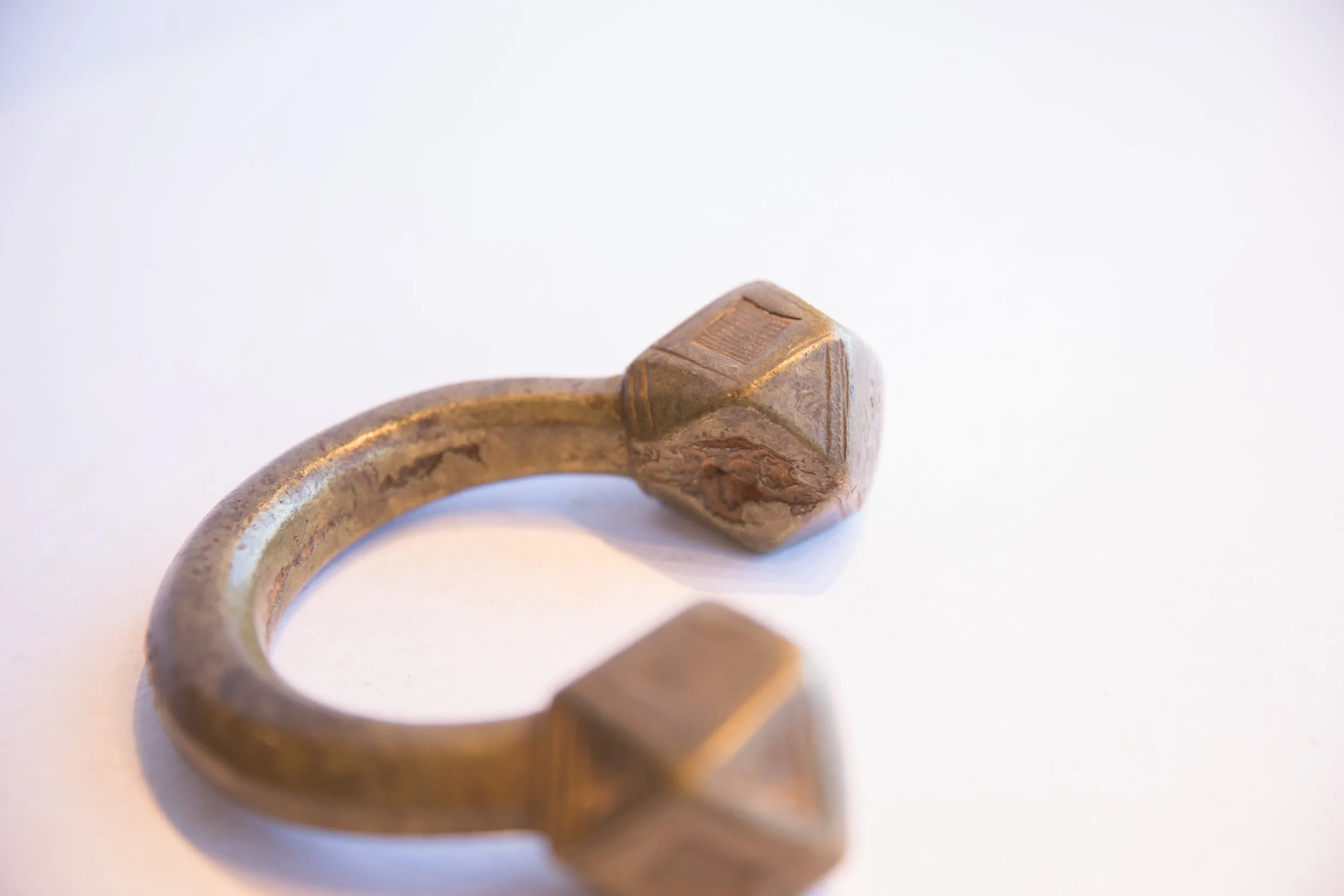 Antique African Geometric Base Cuff Bracelet