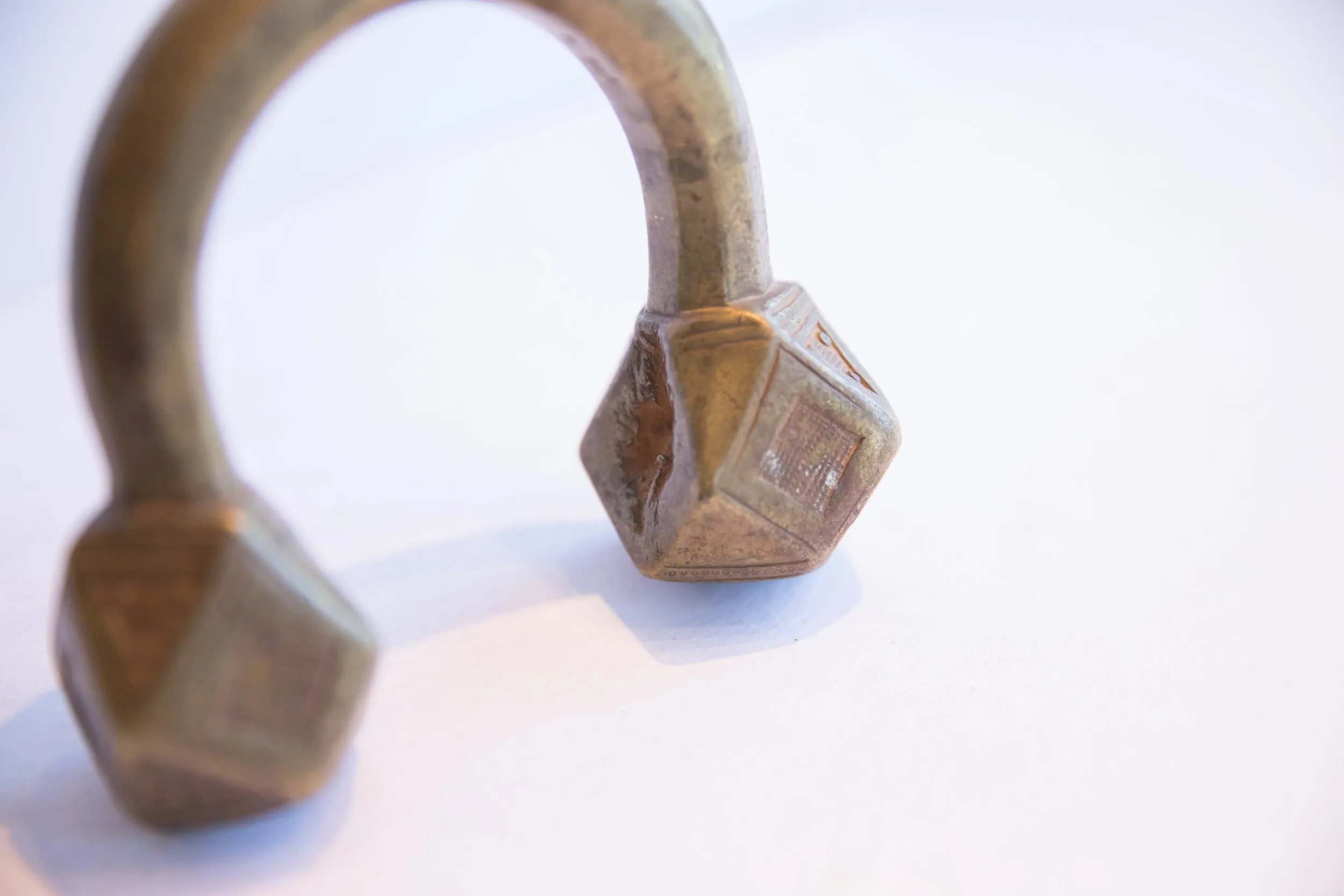 Antique African Geometric Base Cuff Bracelet