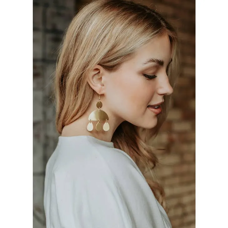 Antique Gold Drop Dangle Earrings