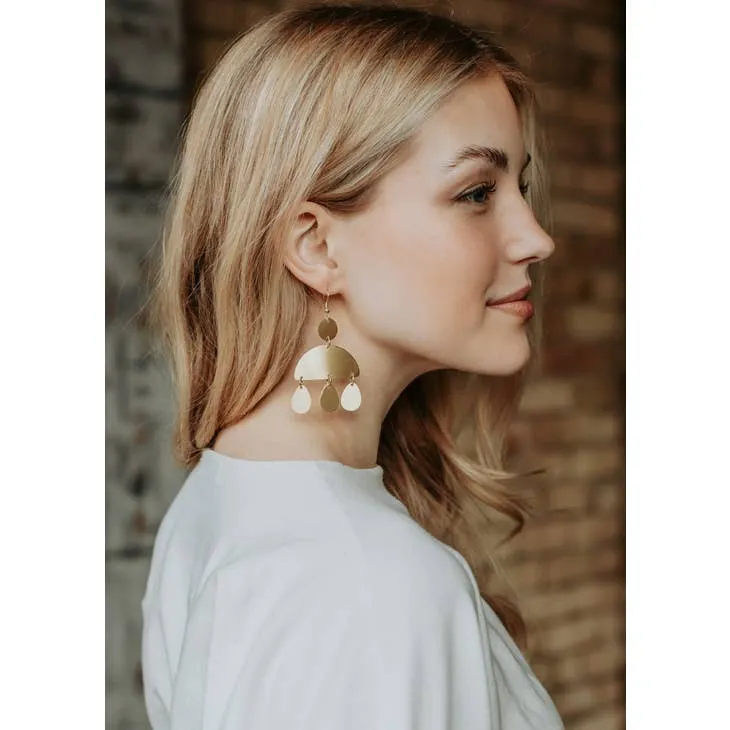 Antique Gold Drop Dangle Earrings