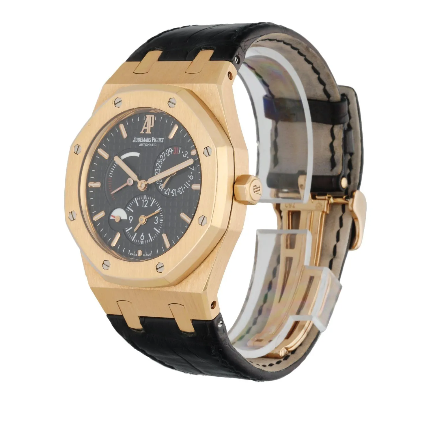 Audemars Piguet Royal Oak Dual Time 26120OR 18K Rose Gold Men's Watch W/Box & Papers