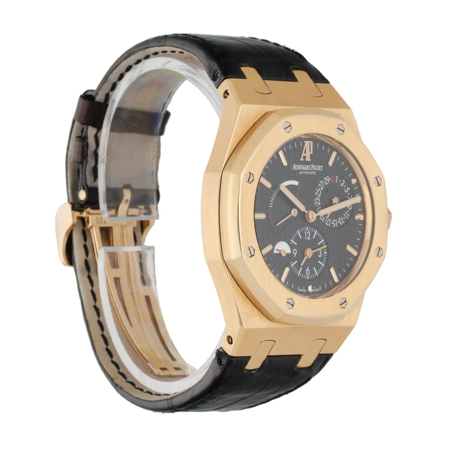 Audemars Piguet Royal Oak Dual Time 26120OR 18K Rose Gold Men's Watch W/Box & Papers