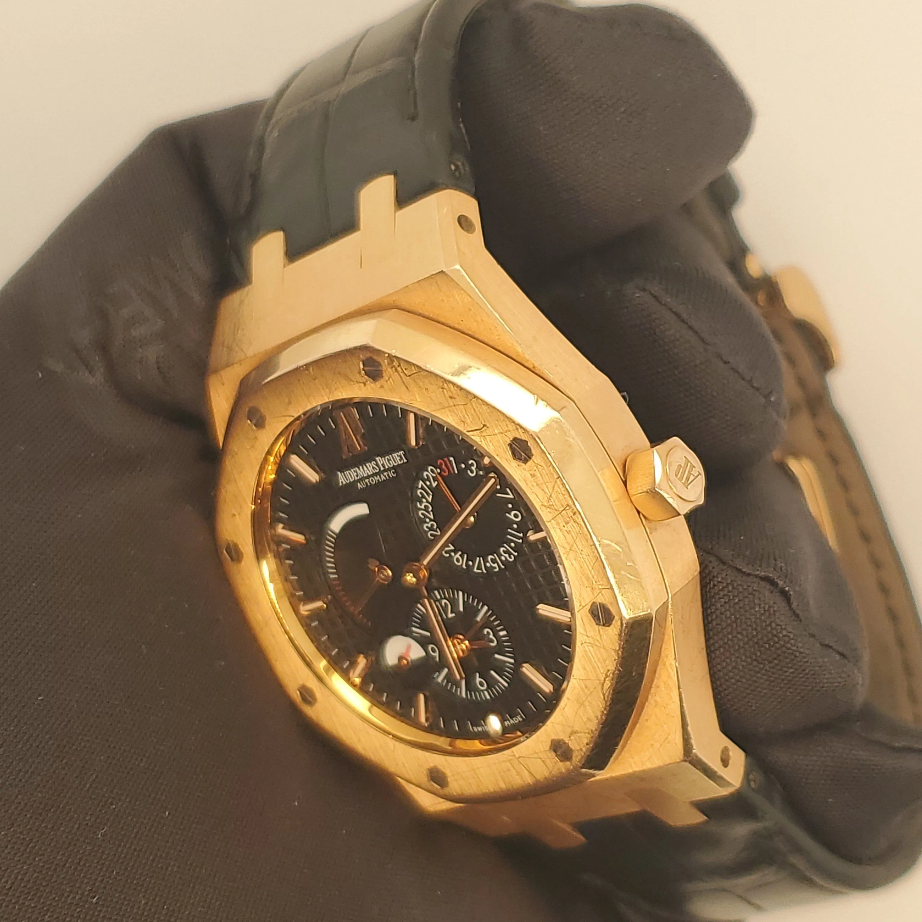 Audemars Piguet Royal Oak Dual Time 26120OR 18K Rose Gold Men's Watch W/Box & Papers