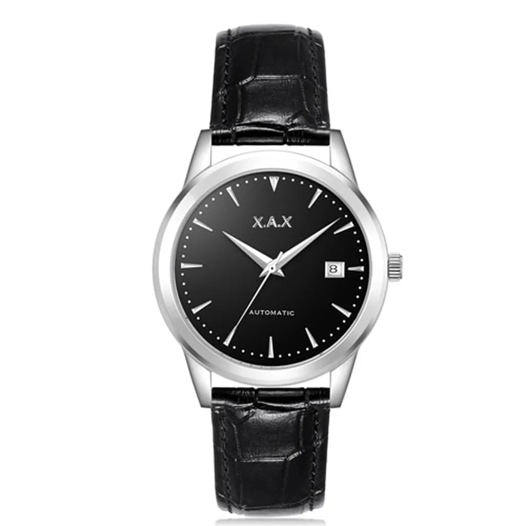 Automatic SelfWind Men Watch Stainless Steel Transparent Case WaterProof Date Movement Wristwatch Mechanism Relojes Para Hombre