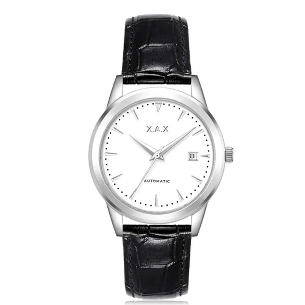 Automatic SelfWind Men Watch Stainless Steel Transparent Case WaterProof Date Movement Wristwatch Mechanism Relojes Para Hombre