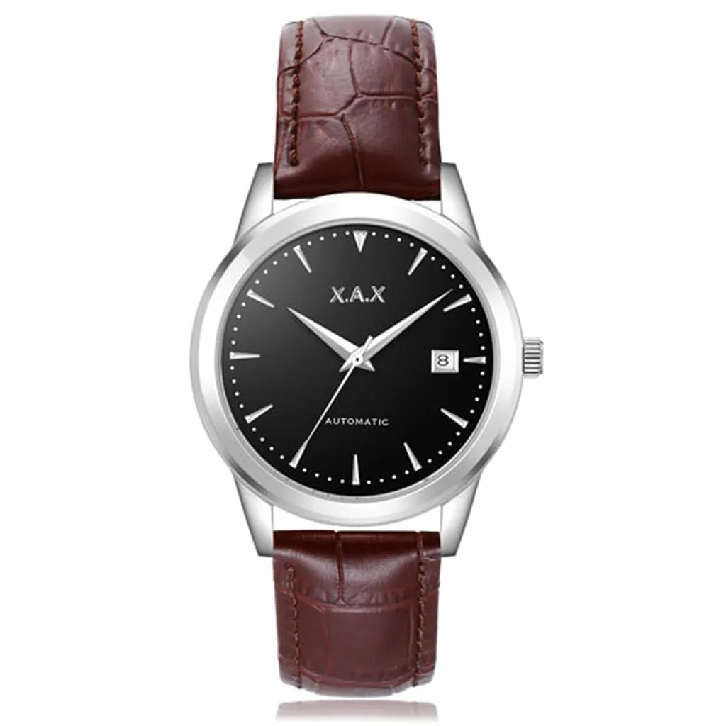 Automatic SelfWind Men Watch Stainless Steel Transparent Case WaterProof Date Movement Wristwatch Mechanism Relojes Para Hombre