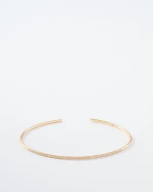 axis cuff with white pavé diamonds