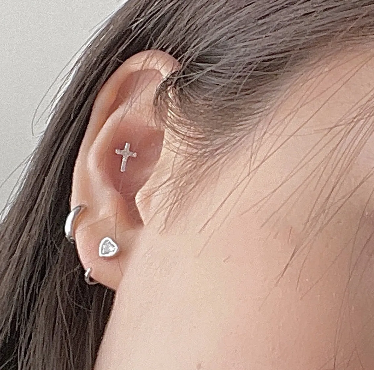 Backless Heart Shape Cuff Earrings-SH071