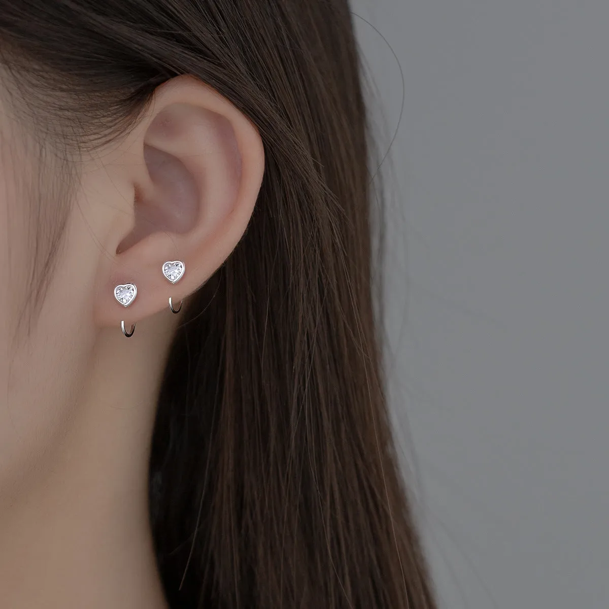 Backless Heart Shape Cuff Earrings-SH071