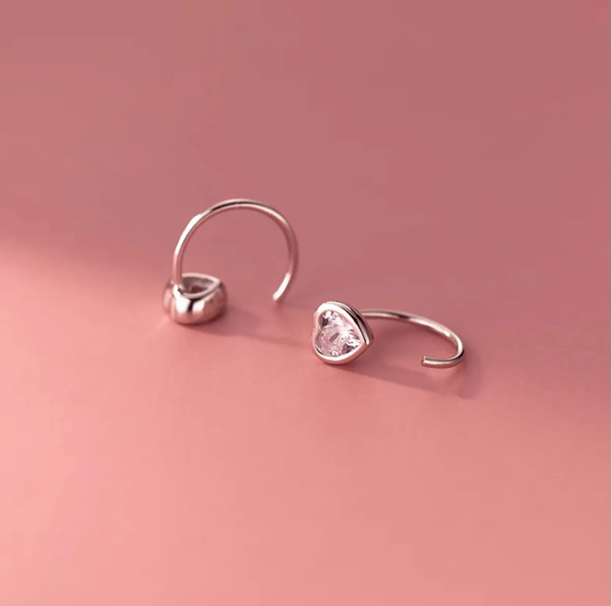 Backless Heart Shape Cuff Earrings-SH071