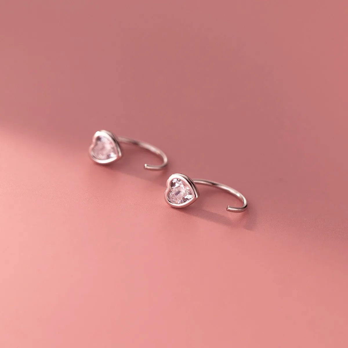 Backless Heart Shape Cuff Earrings-SH071