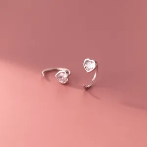 Backless Heart Shape Cuff Earrings-SH071