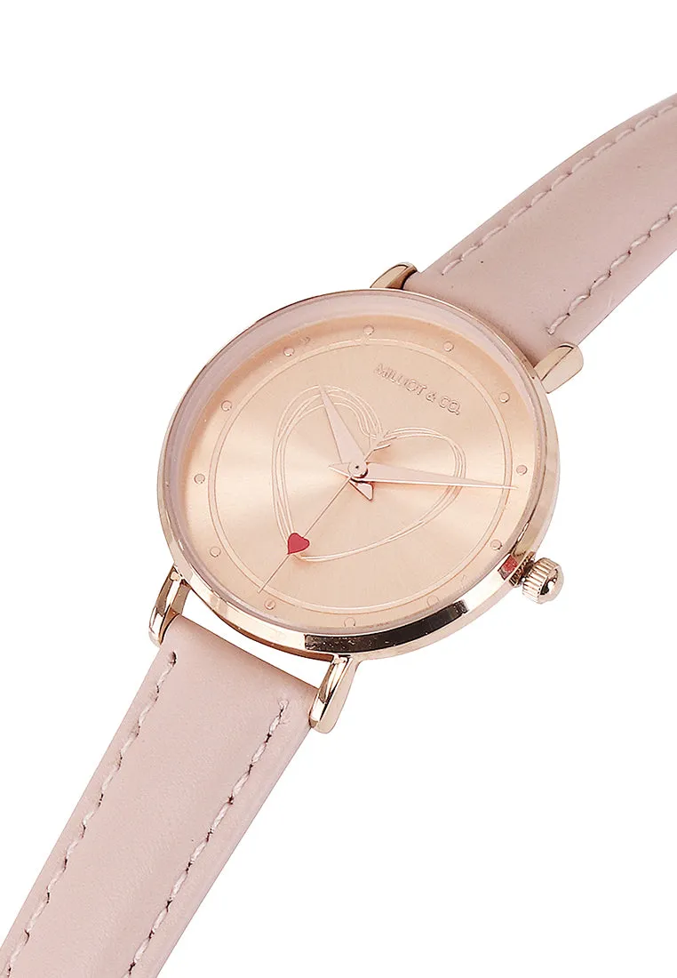 Be My Love  Rose Gold Leather Analogue Watch  (Pink)