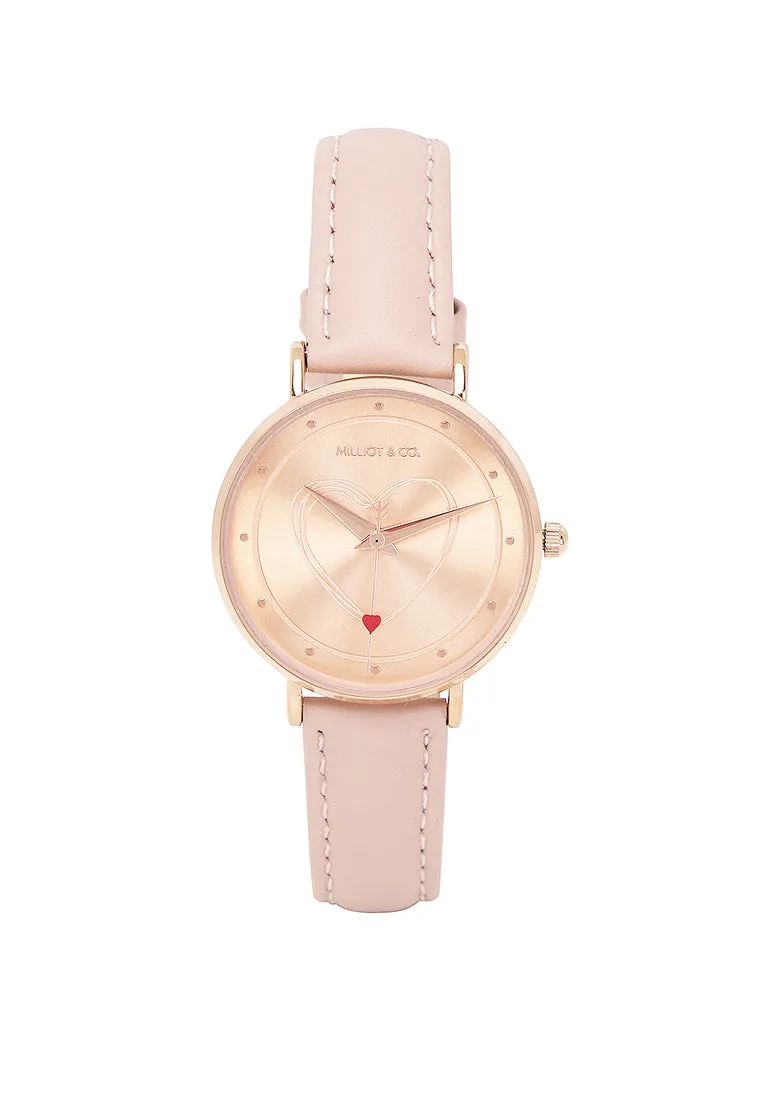 Be My Love  Rose Gold Leather Analogue Watch  (Pink)