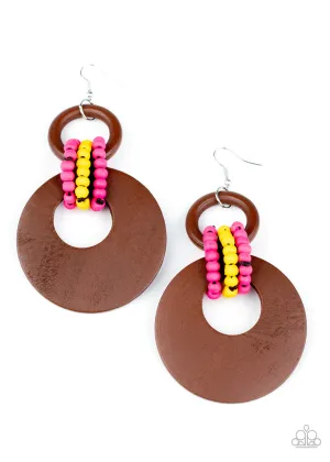 Beach Day Drama Multi Paparazzi Earrings