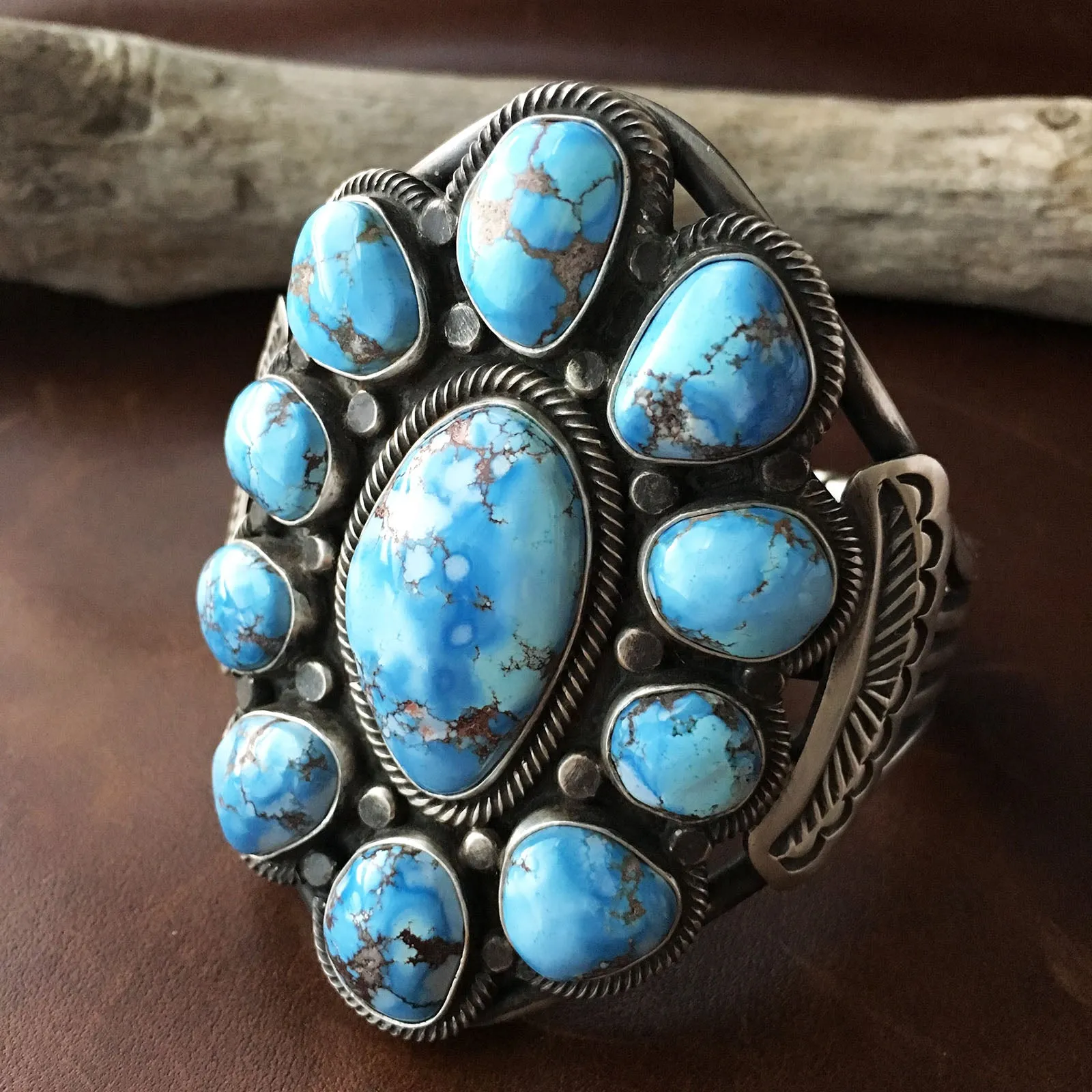 Beautiful Handmade Desert Lavender Large Flower Statement Sterling Bracelet