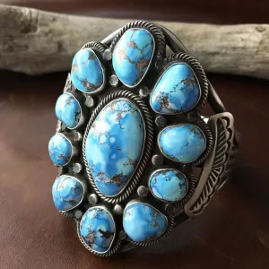 Beautiful Handmade Desert Lavender Large Flower Statement Sterling Bracelet