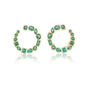 Bezel Crescent earrings