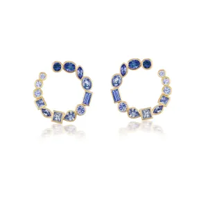 Bezel Crescent earrings