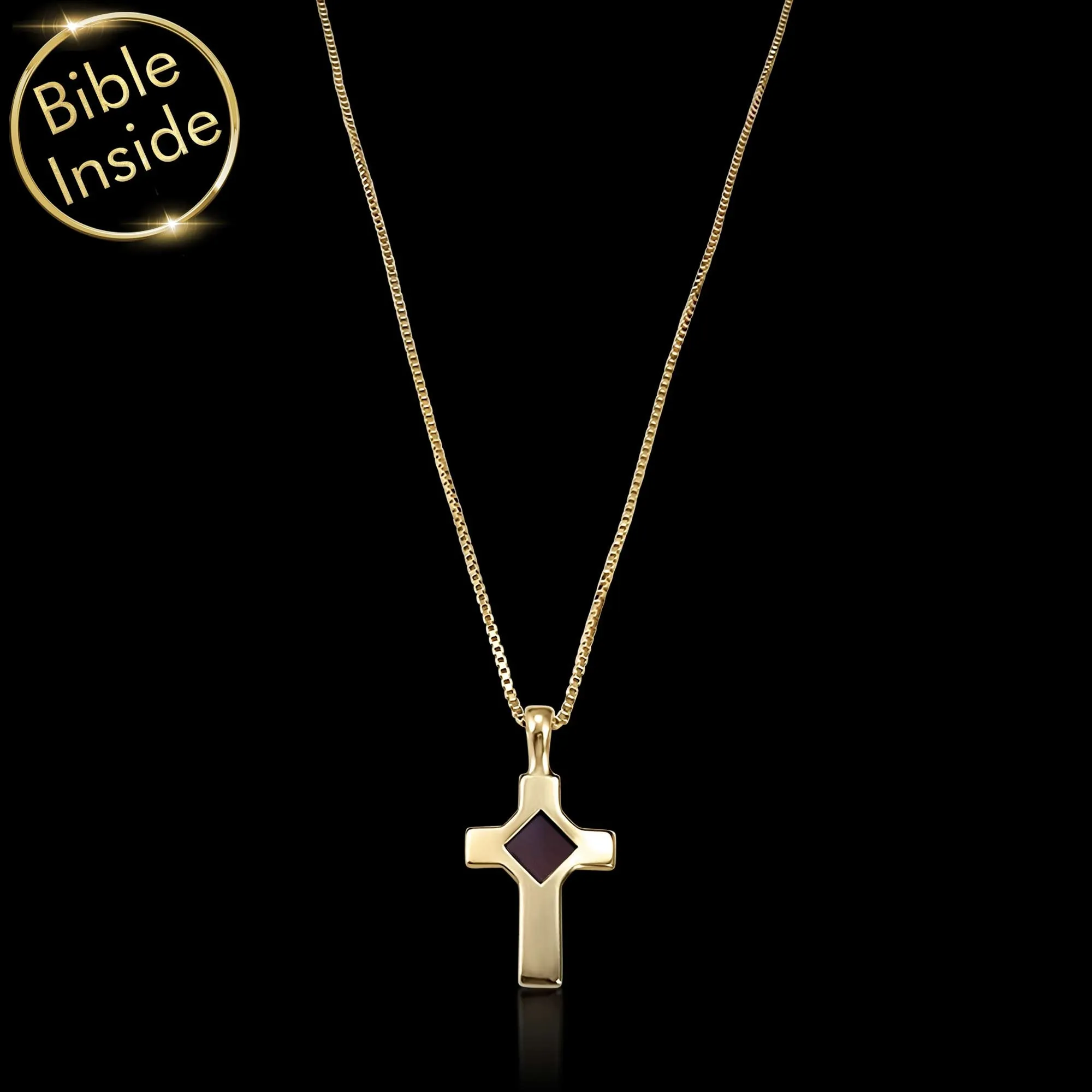 Biblical Necklace With Nano Holy Bible - Petite Cross Necklace