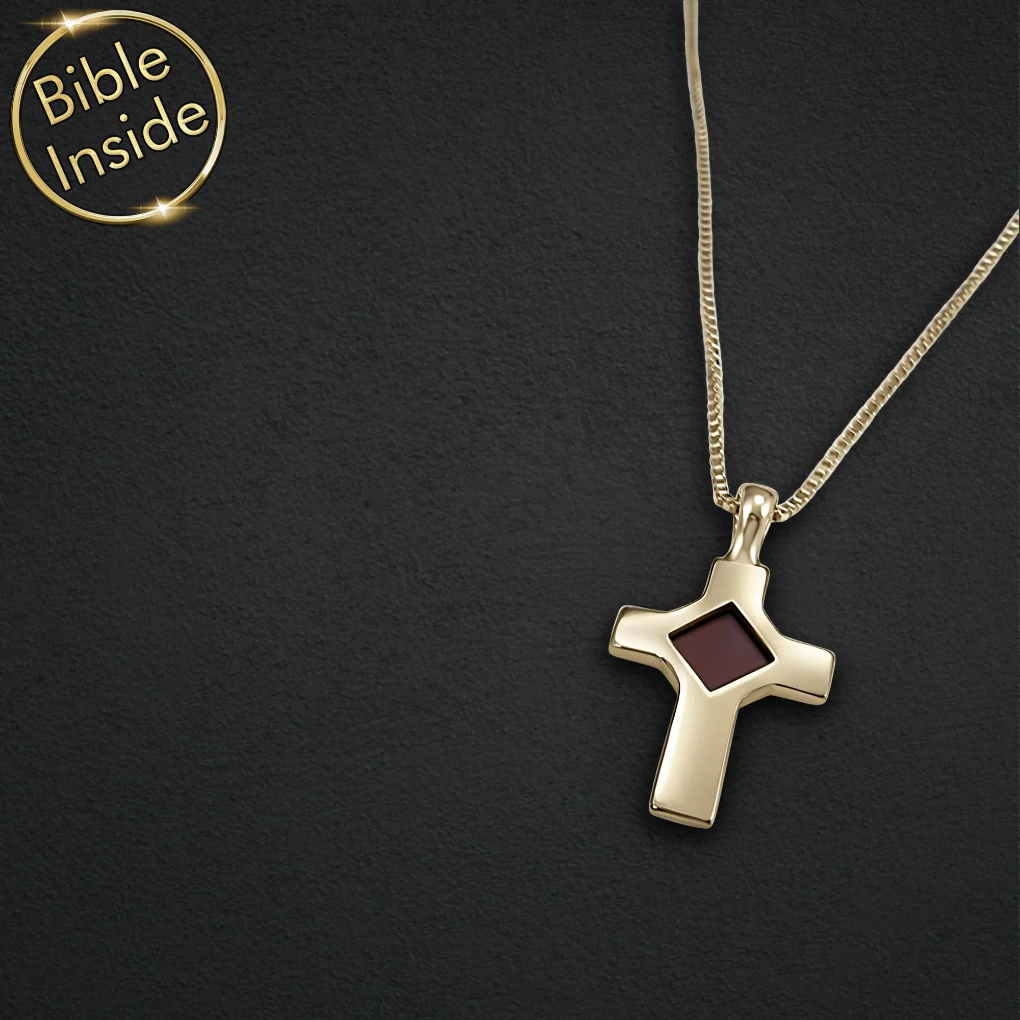 Biblical Necklace With Nano Holy Bible - Petite Cross Necklace