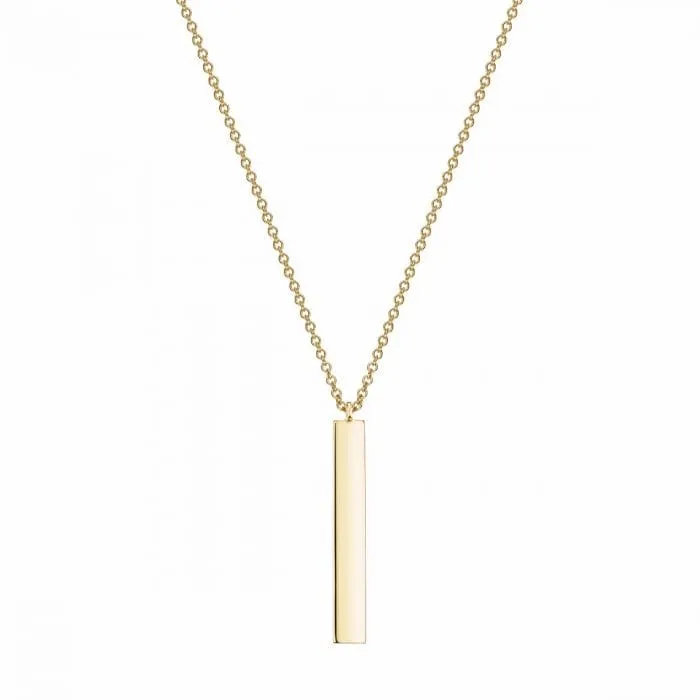 Birks Yellow Gold Vertical Bar Necklace