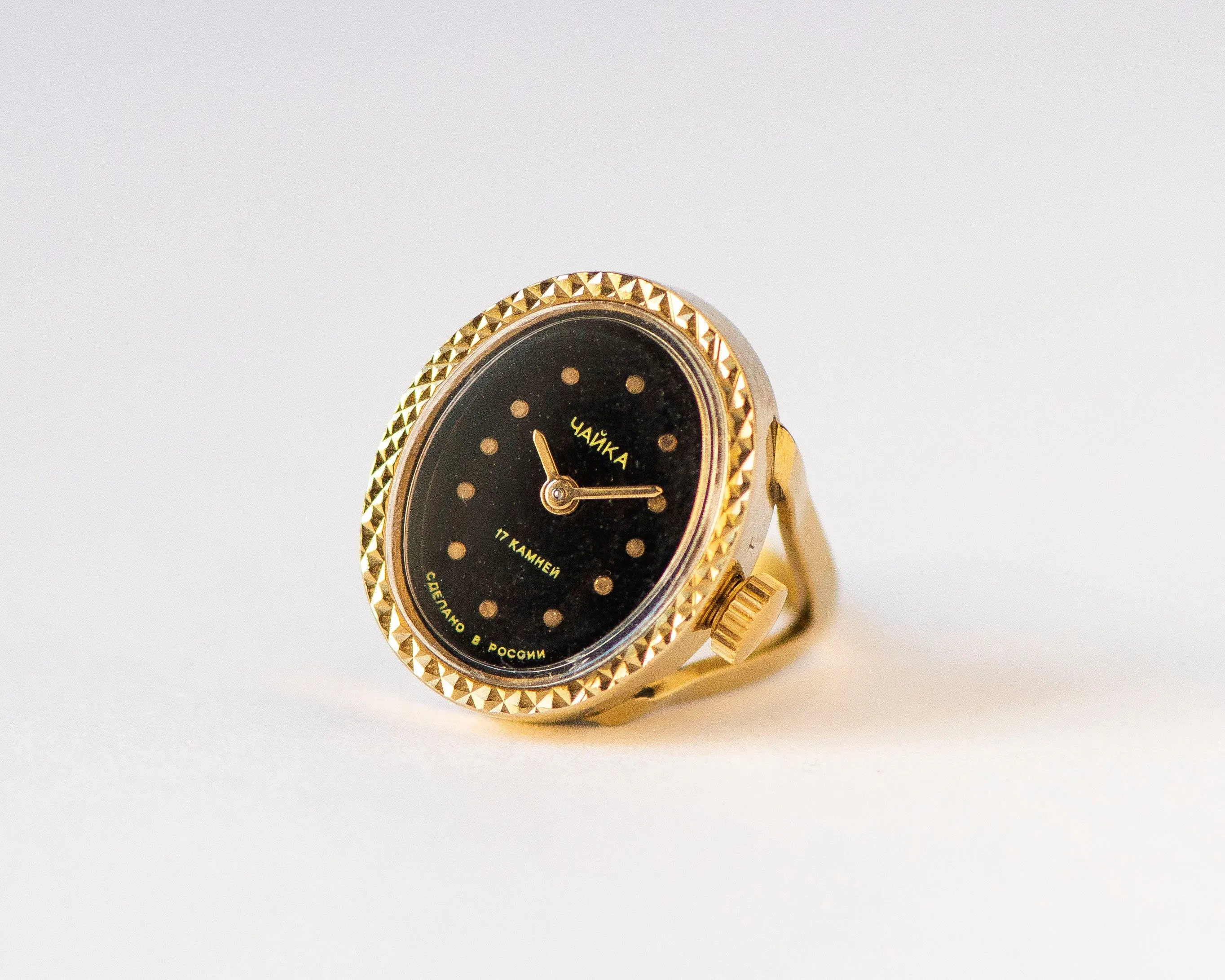 Black women watch ring Seagull, unused gold shade lady ring watch jewelry, cocktail accessory oval ring watch graduation gift watch ring