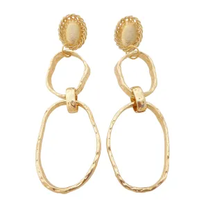 Blair hammered oval earrings
