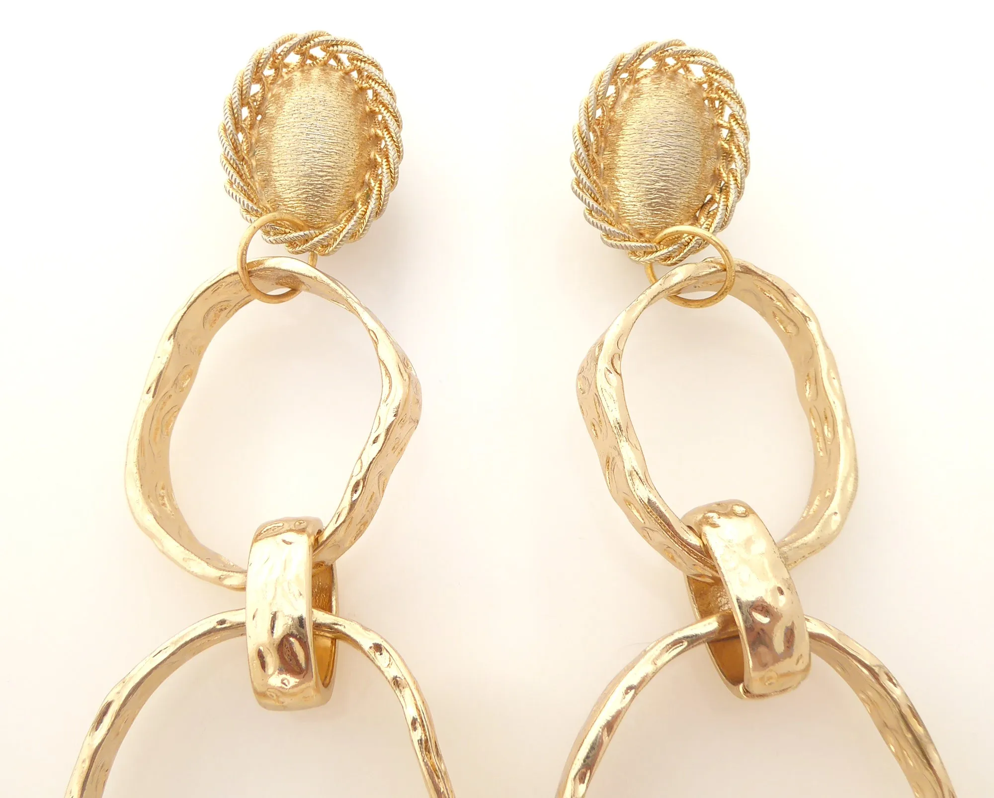 Blair hammered oval earrings