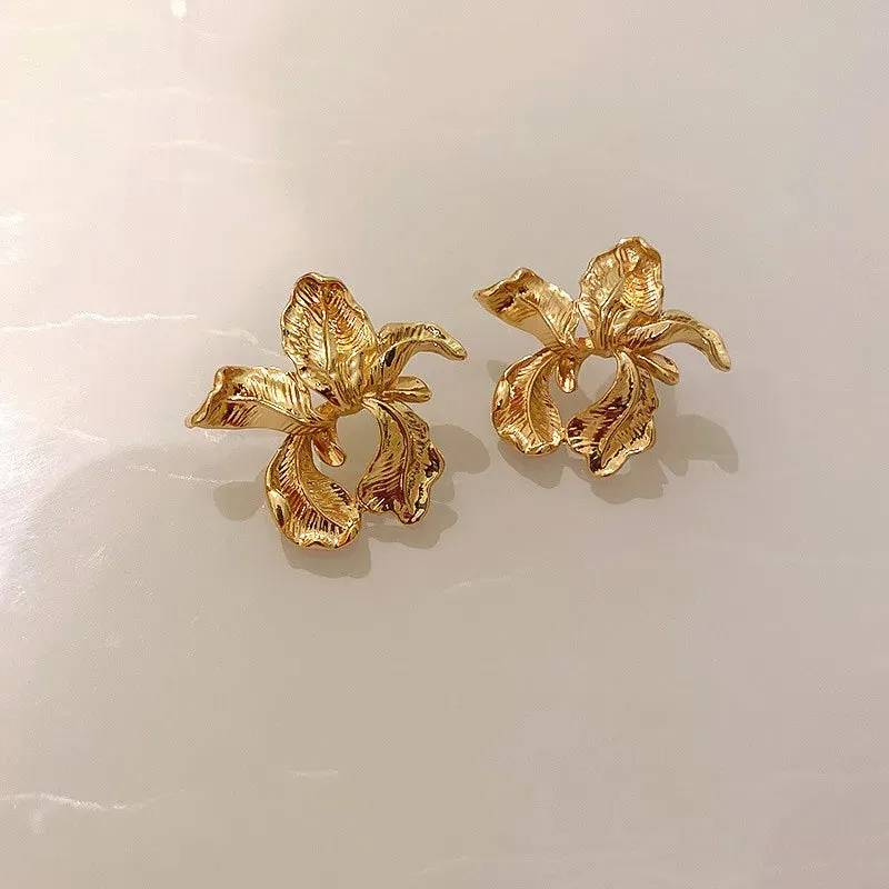 Bohemian Geometric Gold Color Ginkgo Biloba Leaf Shape Drop Earrings for Women Statement Ear Jewelry Accessories Punk