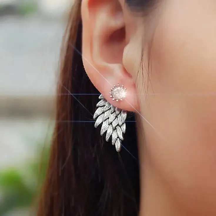 Bohemian Geometric Gold Color Ginkgo Biloba Leaf Shape Drop Earrings for Women Statement Ear Jewelry Accessories Punk