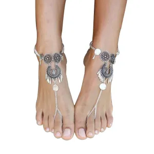 Bohemian Vintage Disc Foot Chain Anklets