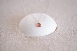 Bohemian Voyage Teardrop Pendant Necklace in Cherry Quartz