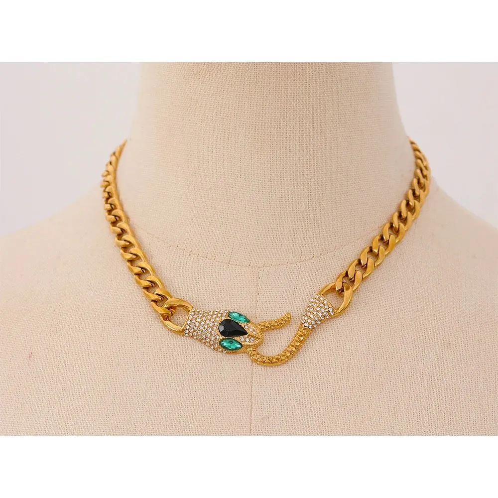 Boho & Mala Snake Shell Eye Necklace