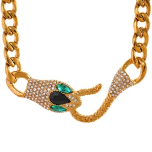 Boho & Mala Snake Shell Eye Necklace