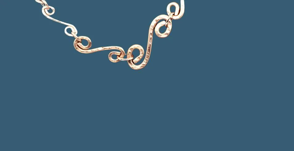 Boho Copper  Handmade S-Style Link Bracelet
