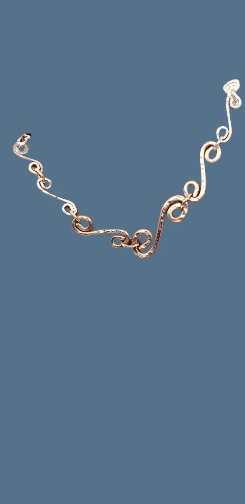 Boho Copper  Handmade S-Style Link Bracelet